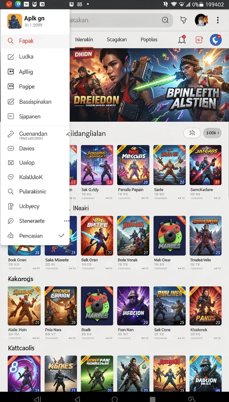 Galeri pratinjau visual jualtoto build APK resmi terbaru